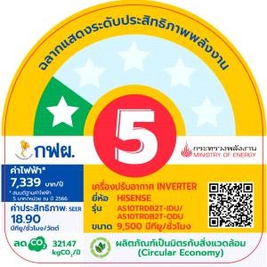 Hisense แอร์ติดผนัง เครื่องปรับอากาศติดผนัง Inverter ประหยัดไฟเบอร์ 5 รุ่น DB Series ขนาด 9500-22860 BTU/Self Cleaning