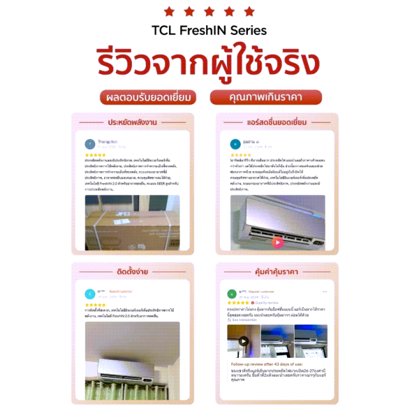 TCL แอร์ รุ่น TAC-09CSD2/TAC-12CSD2 ขนาด 10,000-12200 BTU ระบบ FRESH IN ดึงอากาศสดชื่น[ผ่อน 0% นาน 10 เดือน] - Image 5